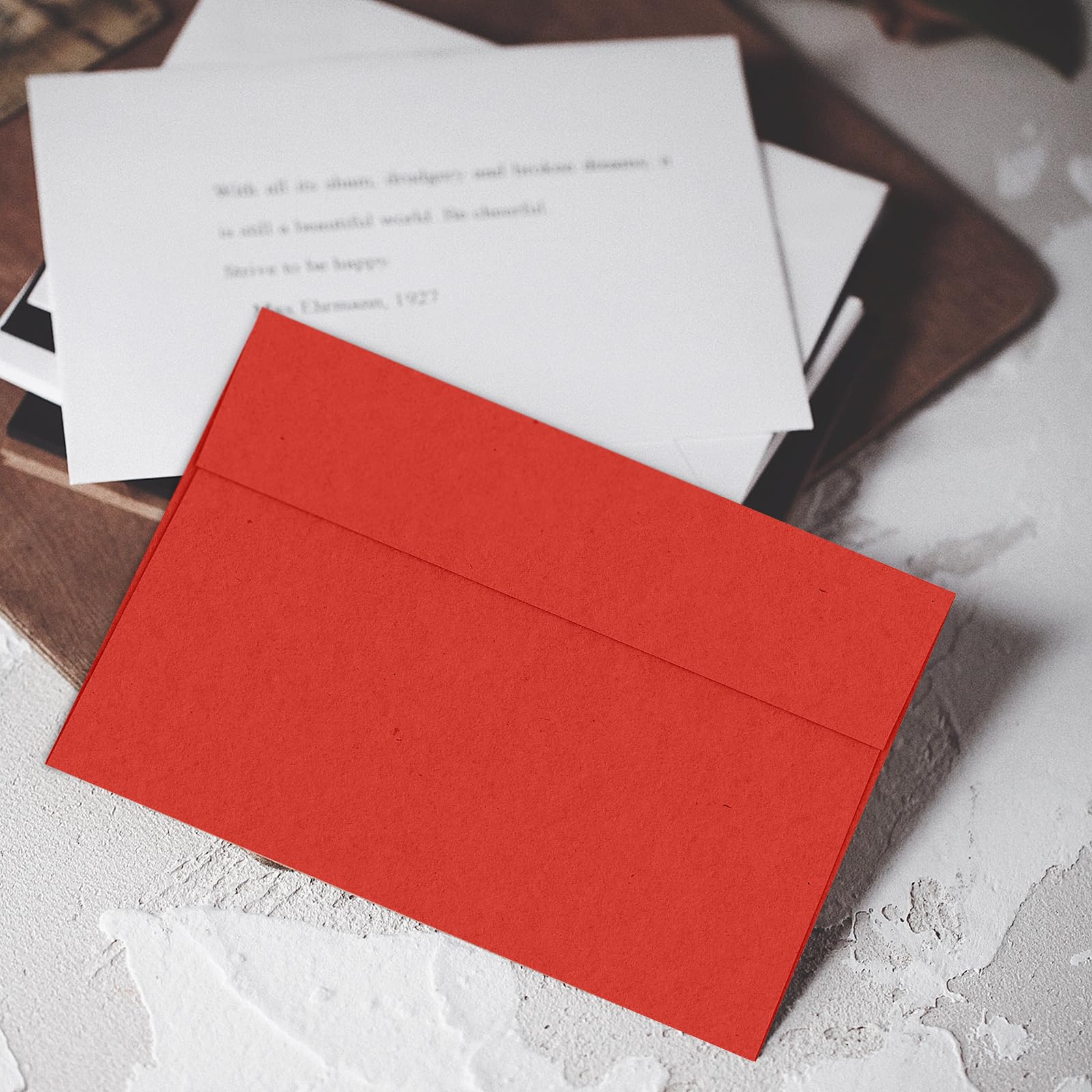 Snapklik.com : Red 5x7 Envelopes 100 Pack, A7 Self Seal Printable ...