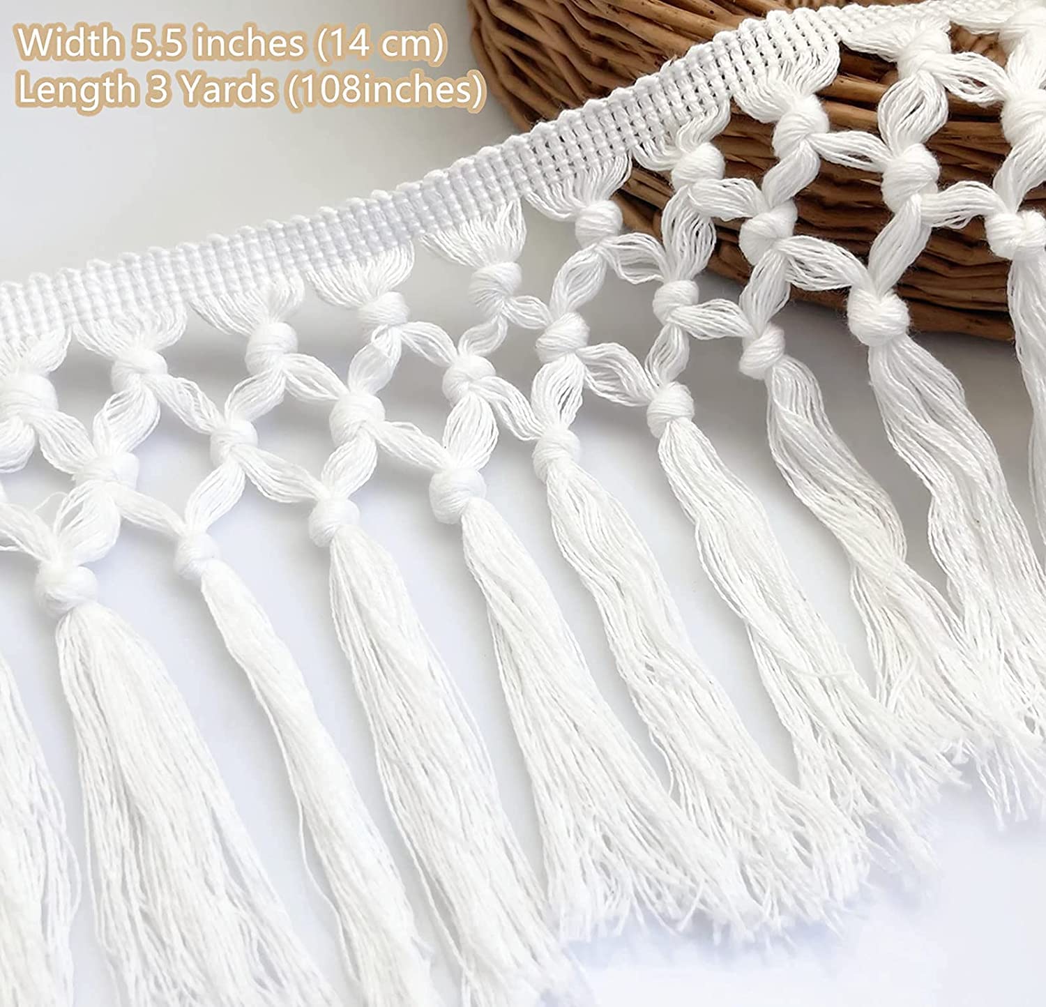 FQTANJU 3 Yards 14cm Wide Tassel Trim - Image 3