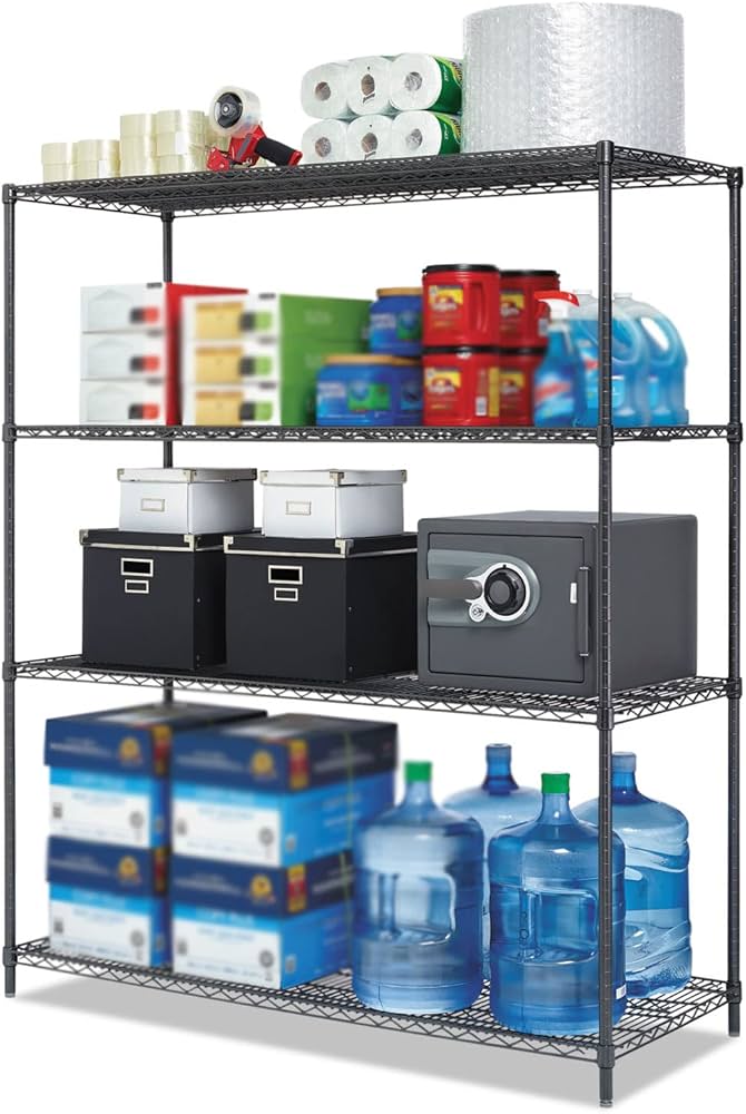 Amazon.com: Regal Altair 4 Tier Black Epoxy Wire Shelving