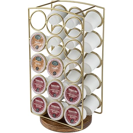 Modern Brass Tone Plated Gold K-Cup Holder