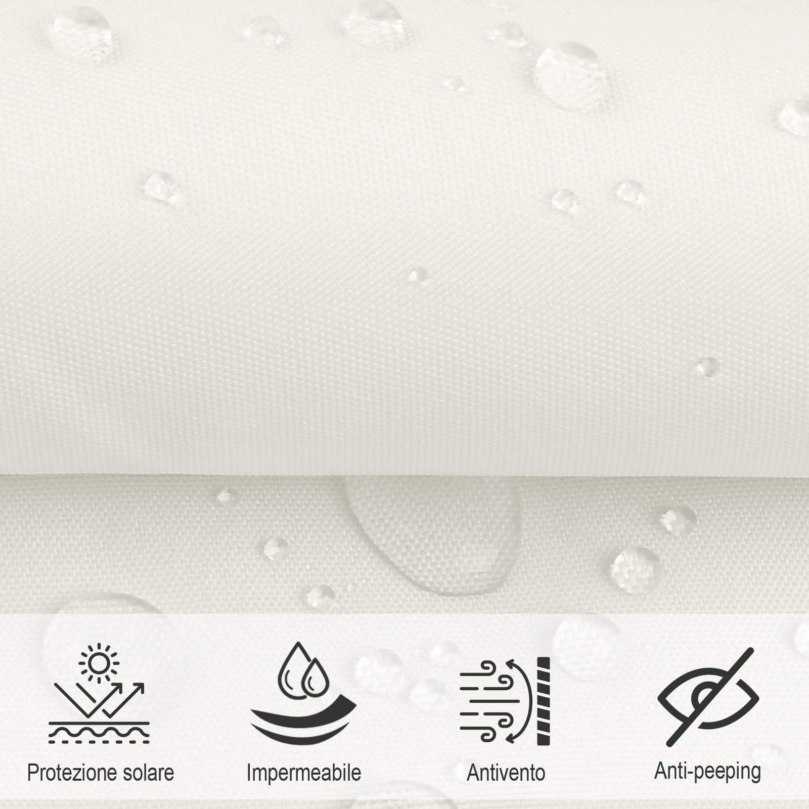 Tendalino parasole impermeabile grande, protezione UV, quadrato
