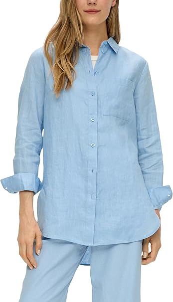 Camicia In Lino A Maniche Lunghe S.Oliver Donna - 100% Lino | Design Moderno E Confortevole - Foto 7