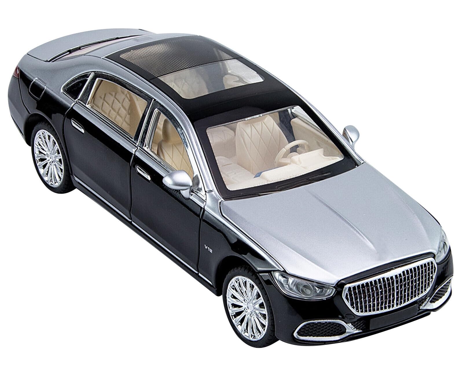 Magicwand 1:24 Scale Die-Cast Merrc-GLS-680 Metal Car【Colors as Per Stock】 with 6 Openable Doors Working Headlights & Tail Lights【Pack of 1】