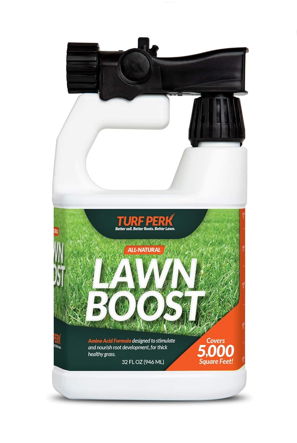 Turf Perk Lawn Boost Solution Spray – 32 fl oz – Covers 5,000 Sq Ft – Amino Acid Lawn Formula – Hose-End Application – for Routine Care – Safe for Pets & Kids