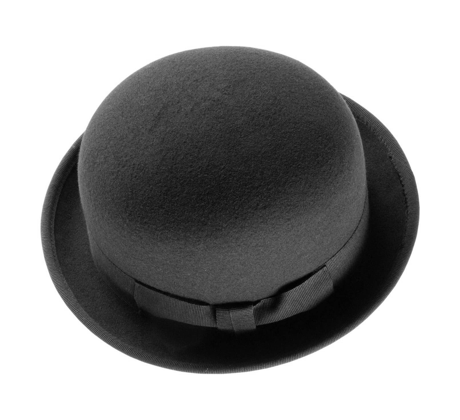 Classic Italy - Chapeau Melon Feutre Homme ou Femme Classic Melon - Taille 58 cm - Noir