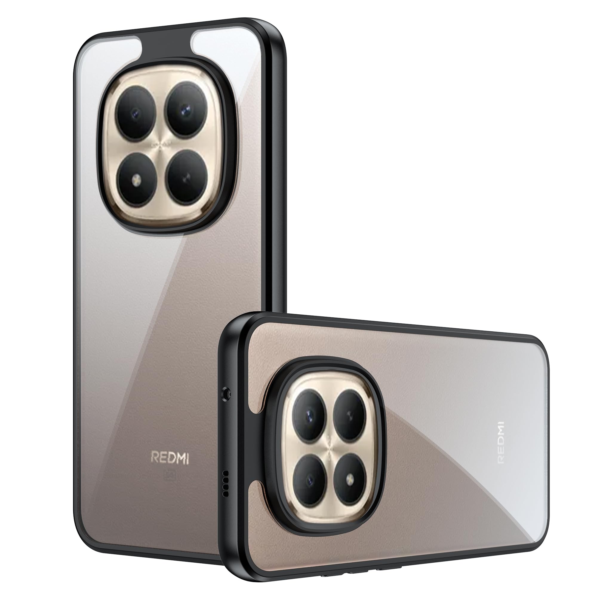 Lemxiee Case für Xiaomi Redmi Note 15 Pro+ & 15 Pro Plus 5G & Poco M8 Pro 5G hülle Flexibles Silikon + Transparentes Acryl Schutzhülle Handyhülle