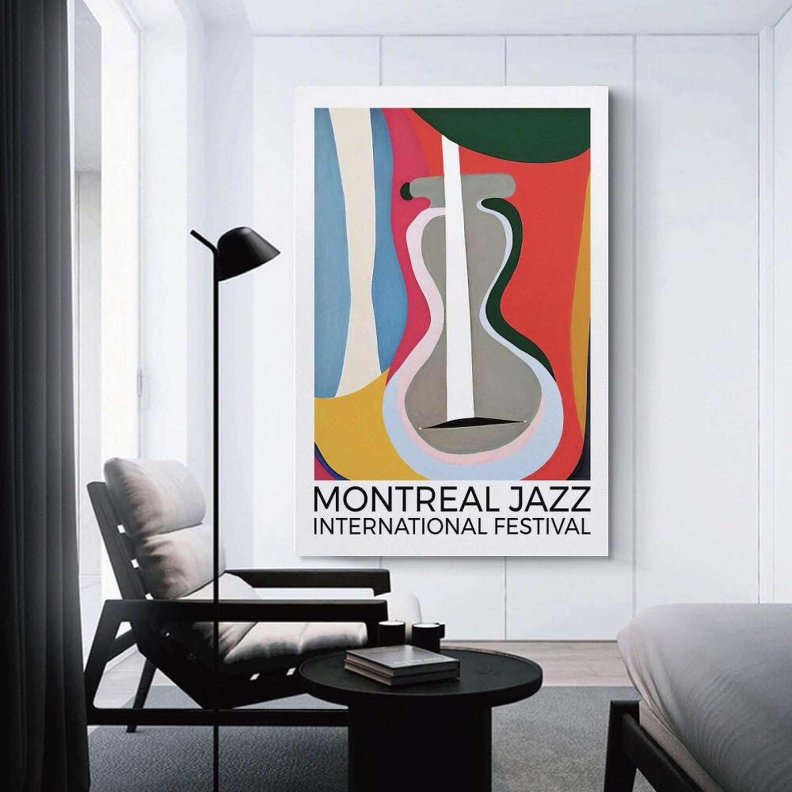 Junmoney Montreal Jazz Festival Canvas Wall Picture, 12x18inch(30x45cm), for Bedroom Walls, Guest Spaces Or Lounges, Stylish Decor for A Restful Room Update