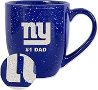 Vista 54 de Rico Industries NFL Football #1 Dad 16 oz Team Color Laser Engraved Ceramic Coffee Mug