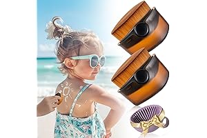 Beach Buddies Sunscreen Applicator for Kids 2-Pack with Protective Lid, Sunscreen Brush and Cleaning Kit