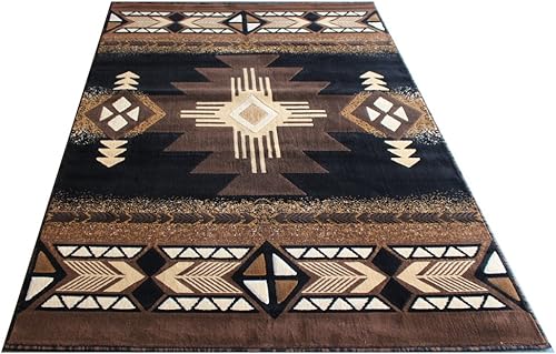 Miniatura 7 de Concord C318 - Tapete con diseño de la región del sudoeste, Sintético, Negro