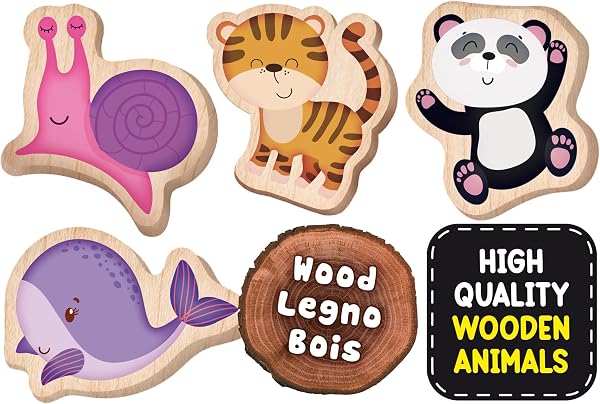 Lisciani Giochi - Montessori Wood Puzzle baby animals - 3