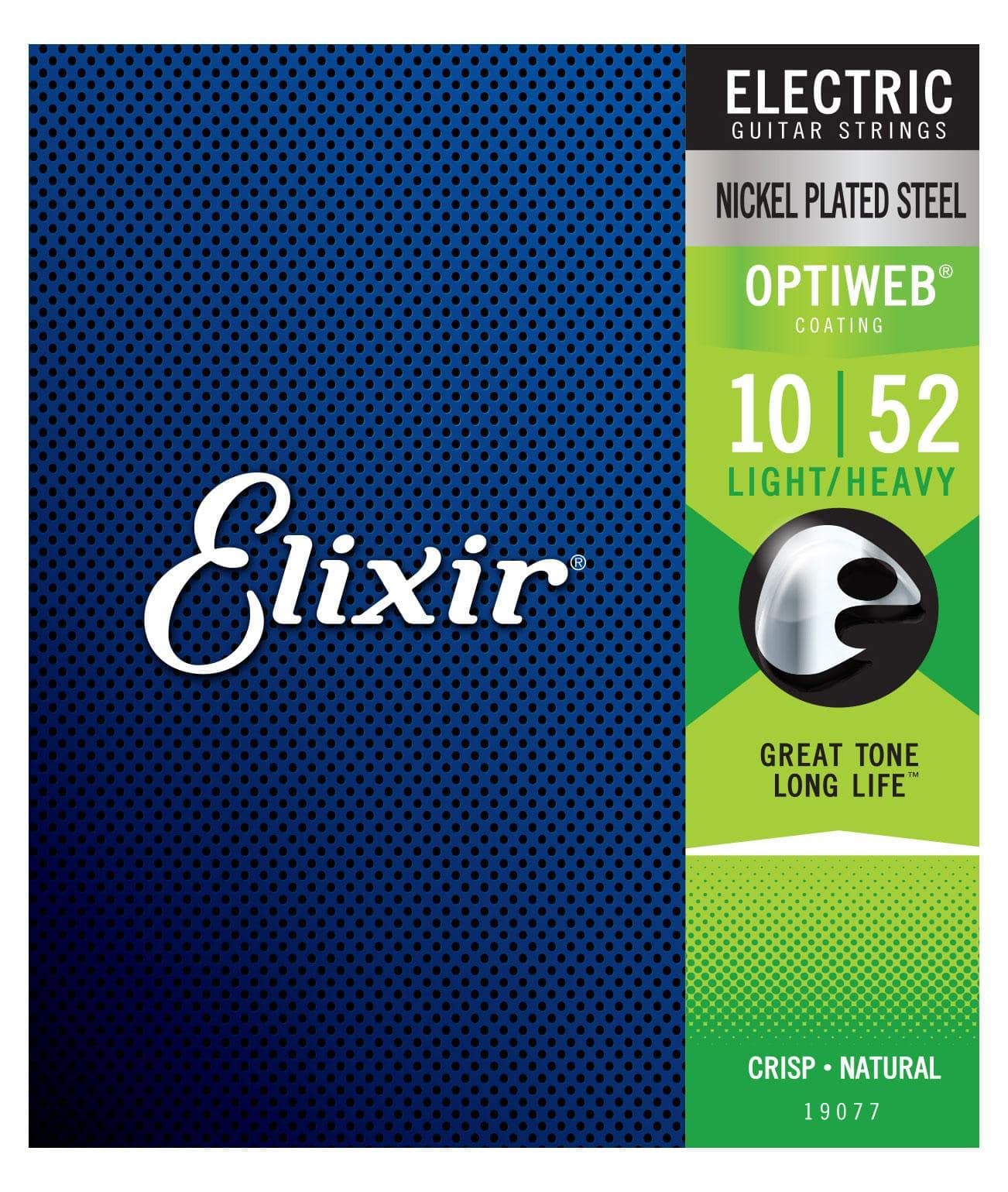 Elixir Electric Optiweb Light/Heavy 3-częściowy zestaw (struny do gitary elektrycznej, powlekana stal niklowa, grubość: 010-052)