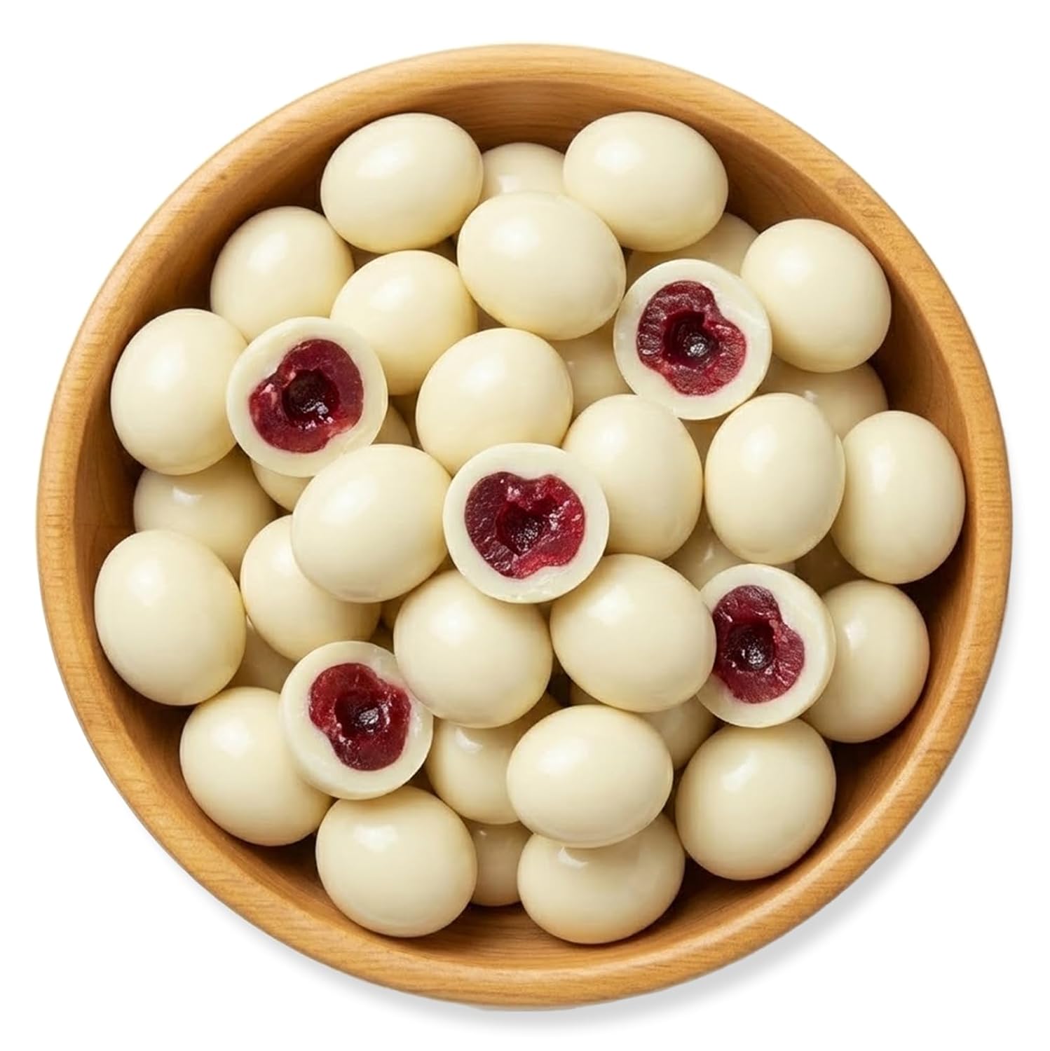NY Spice Shop White Chocolate Covered Cherries - 3Pound Candy Coated Cherry - Trail Mix White Chocolate Sweet Nut Snacks - Healthy Cherries Snacks & Candy Buffet