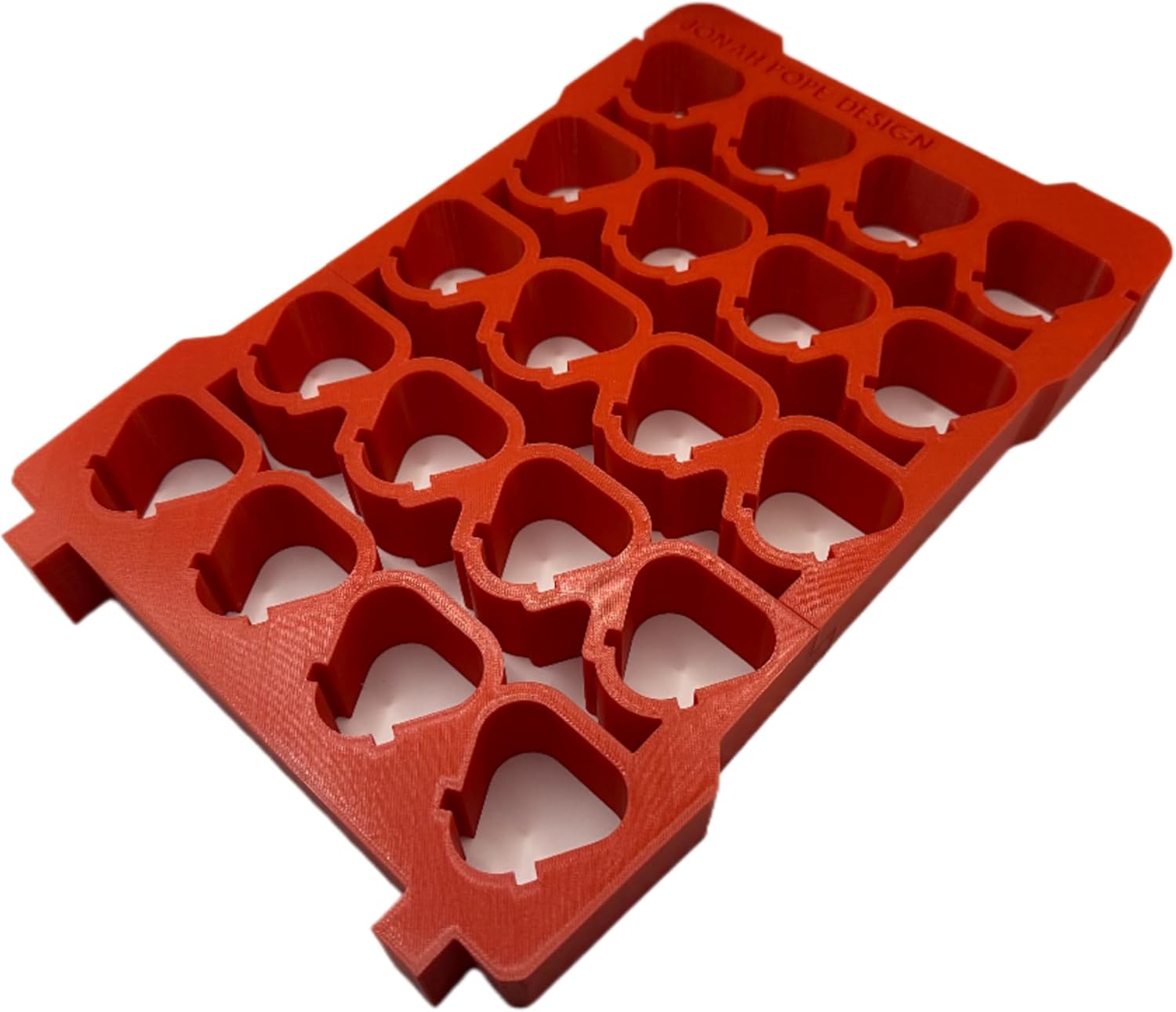 Generic Jonah Pope Design 3d Printed Insert for M12 Battery and Packout Organizer (Insert only) (Red)