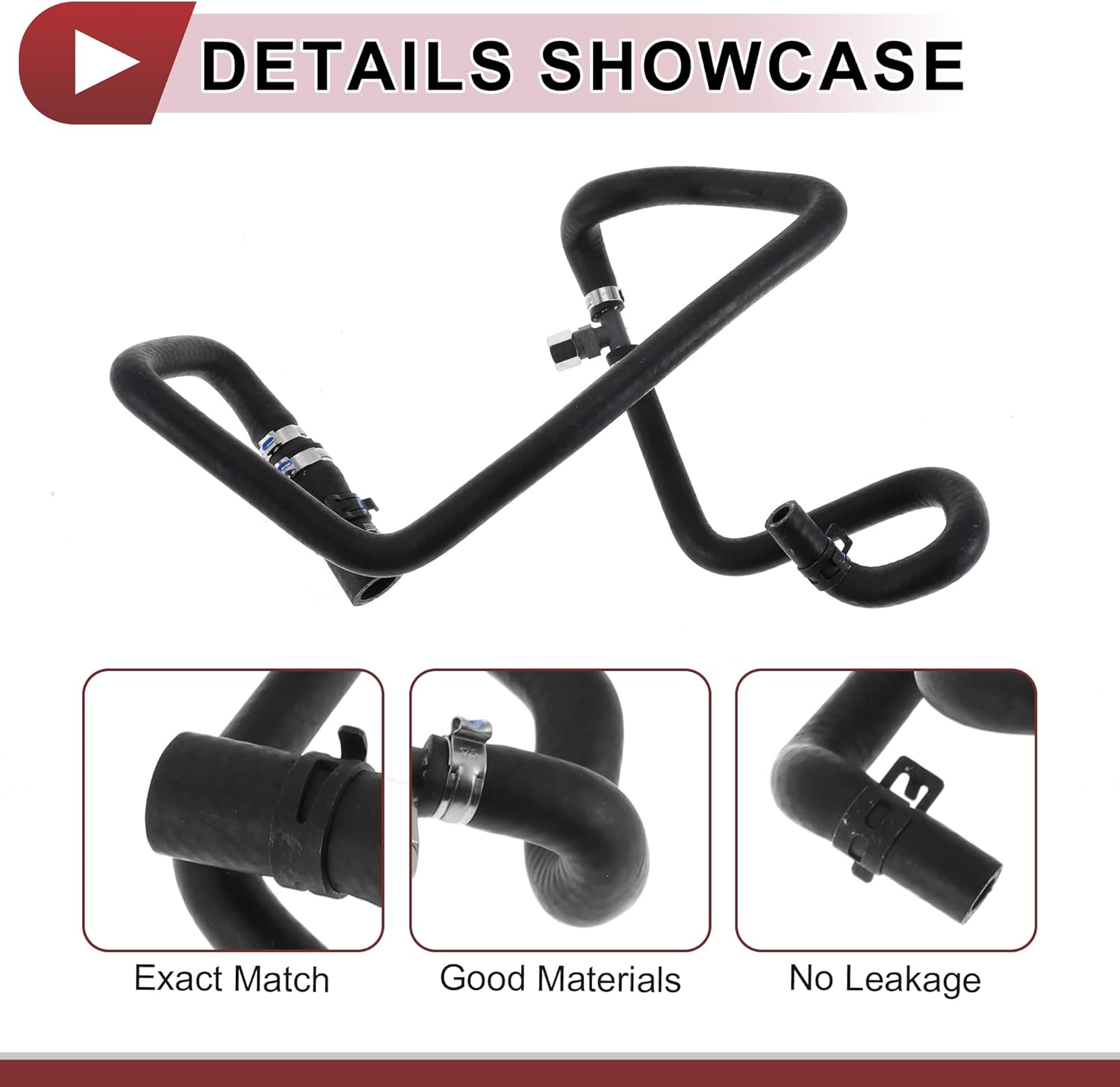 1 Pc Radiator Hose for Land Rover Range Rover Sport V8 4.4L 2006-2009 Engine Cooling Thermostat Hose No.LR006158 Black Rubber