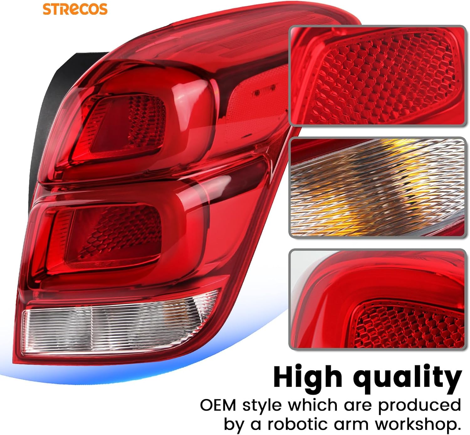 LED Tail Light Compatible with Chevy Trax 2017 2018 2019 2020 2021 2022 Rear Taillight Brake Signal Reversing Lamp Assembly ‎Replace OEM 42750550 GM2801298 (Right Passenger Side)