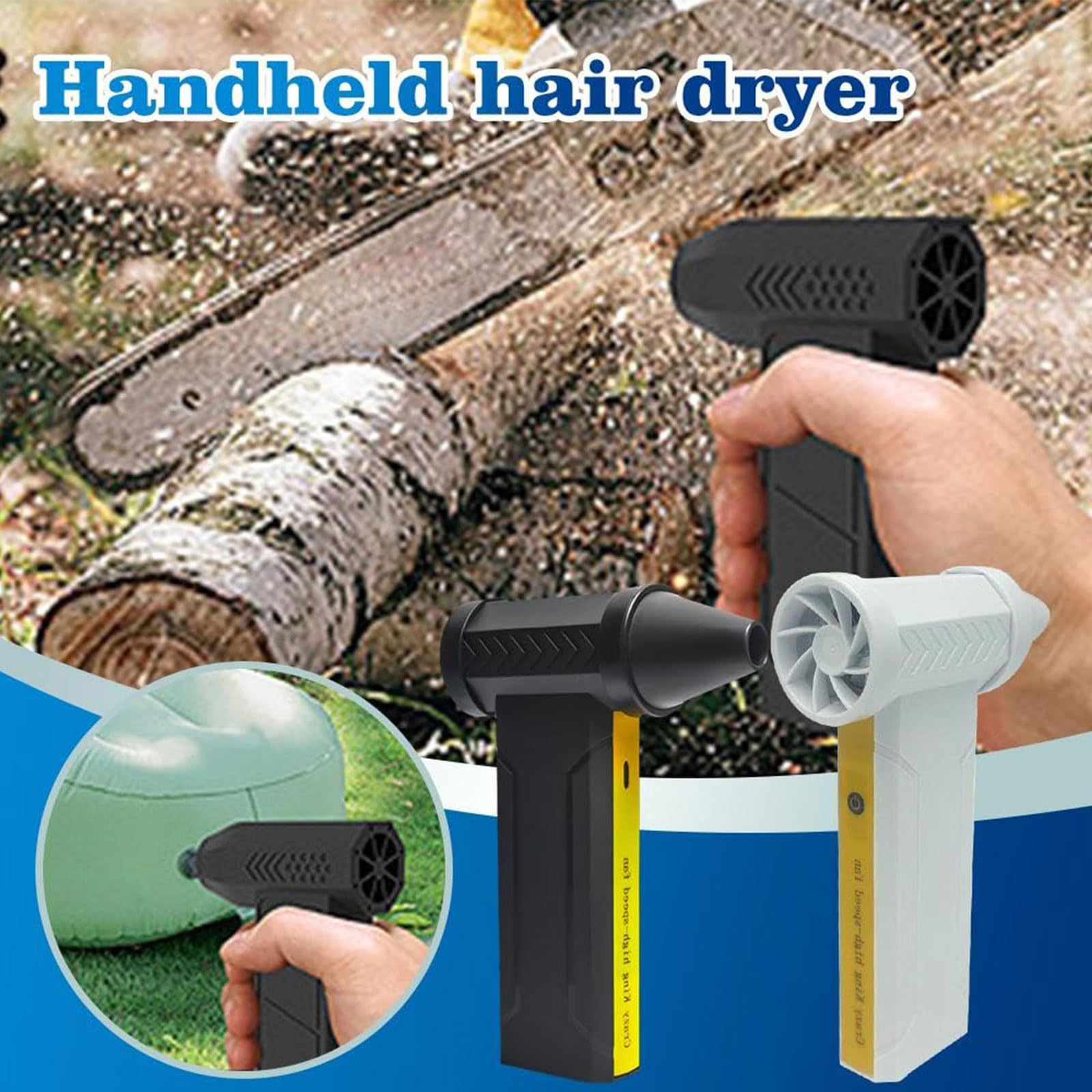 RooRuns Compressed Air Duster 160000RPM Electric Air Blower, Mini Powerful Cordless Rechargeable 10000mAh Battery Jet Dry Portable Jet Turbo Fan Dust Snow Blower for Cleaning Car/Keyboard/PC/Home