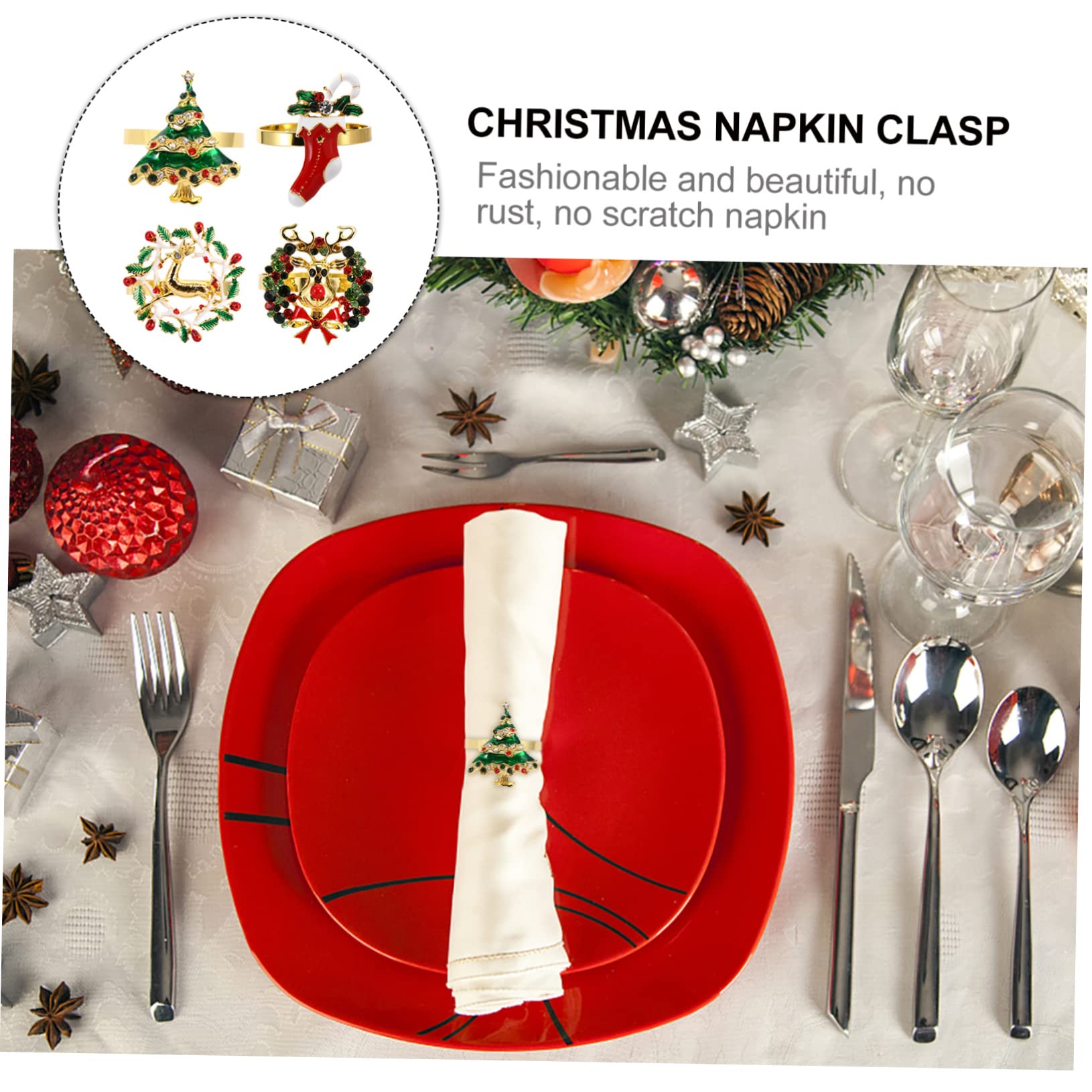 Ciieeo 12stücke Weihnachtsserviettenringe Mit Filigranen Und Schneeflockenmotiven Tischdekoration Für Festliche Anlässe Und Weihnachtsfeiern