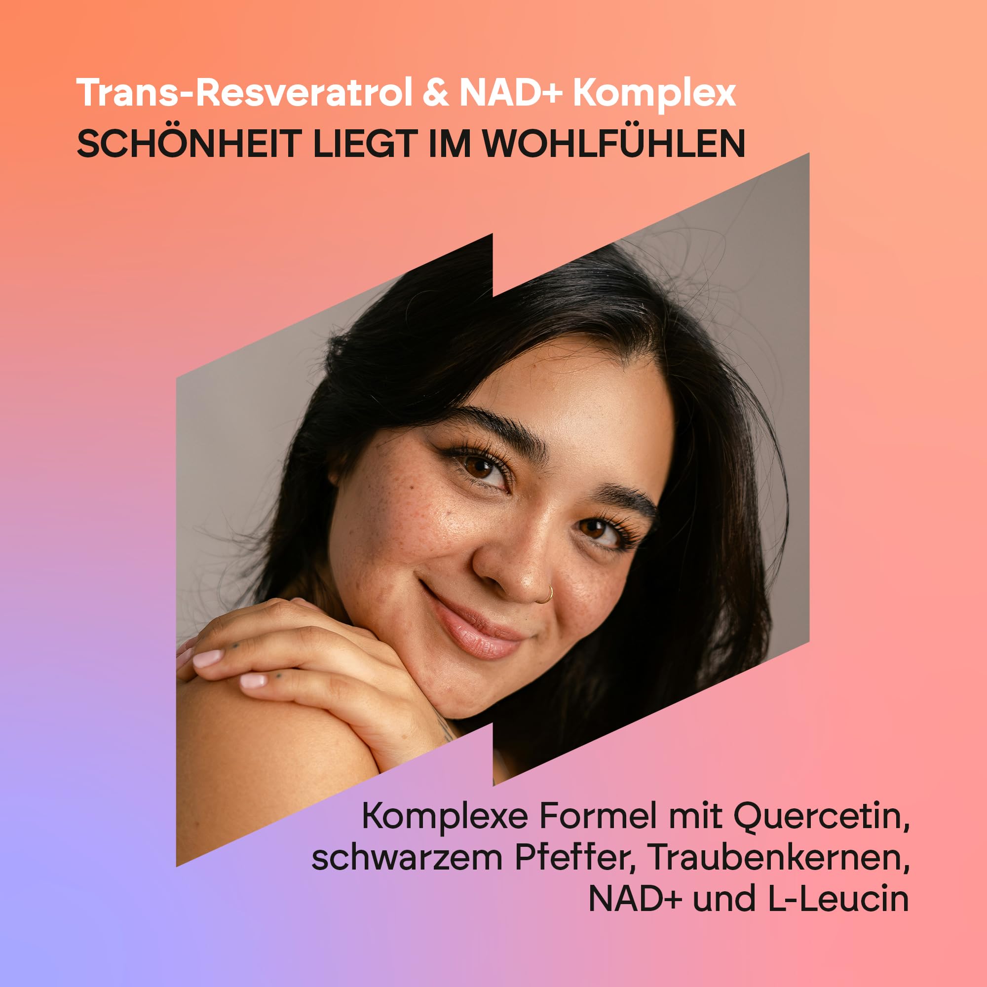 Trans Resveratrol NAD+ 686mg Komplex - Quercetin OPC Piperin und L-Leucin - 60 Kapseln Nutralie