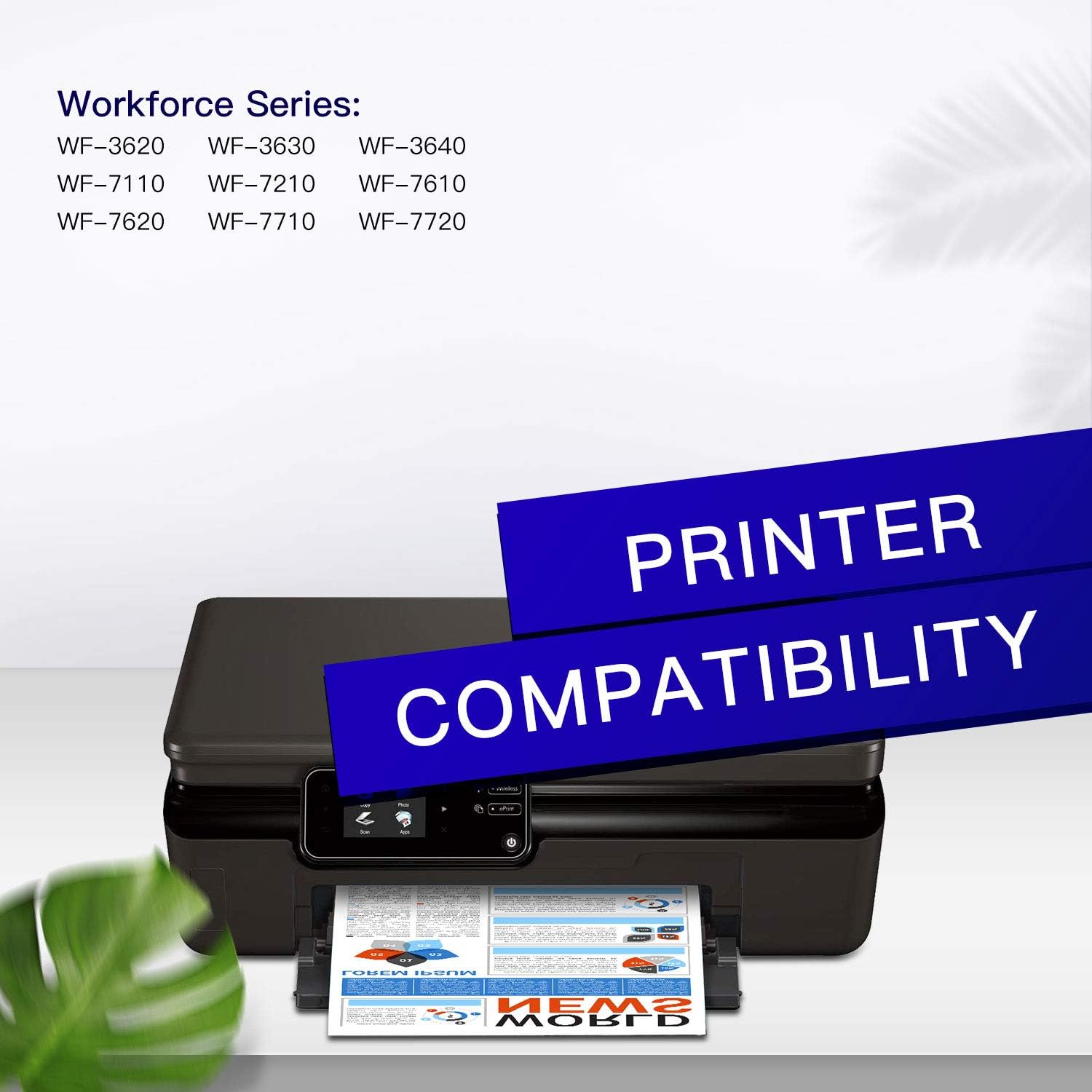 GPC Image Remanufactured Ink Cartridges Replacement for Epson 252XL 252 XL T252 T252XL to Use with Workforce WF-3640 WF-3620 WF-7710 WF-7720 WF-7110 WF-7210 WF-7610 Printer (5BK, 2C, 2M, 2Y)