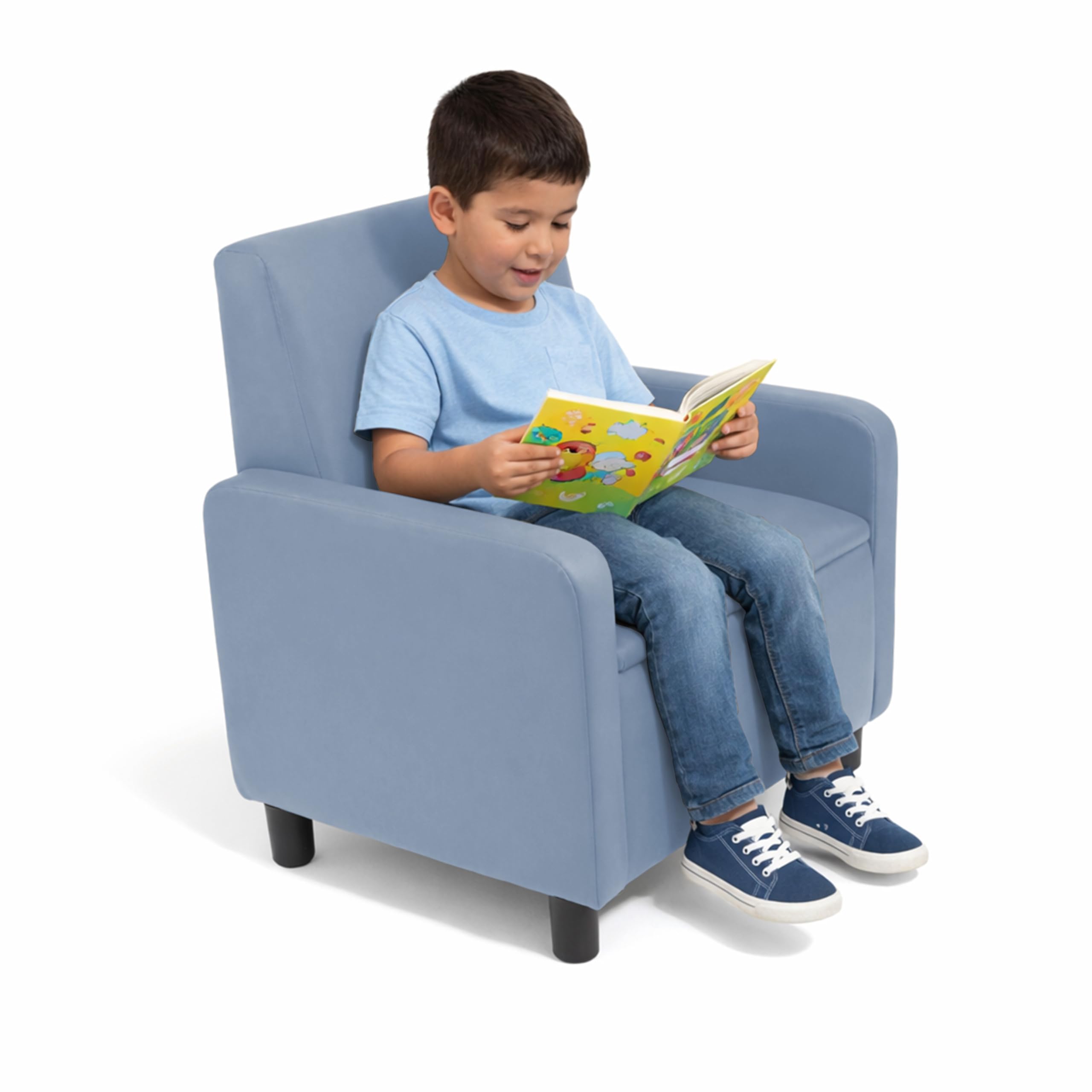 FDP Kid Comfort Collective Modular Club Chair with Arms - Powder Blue