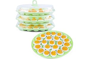 HANSGO 3PCS Deviled Egg Container with Lids
