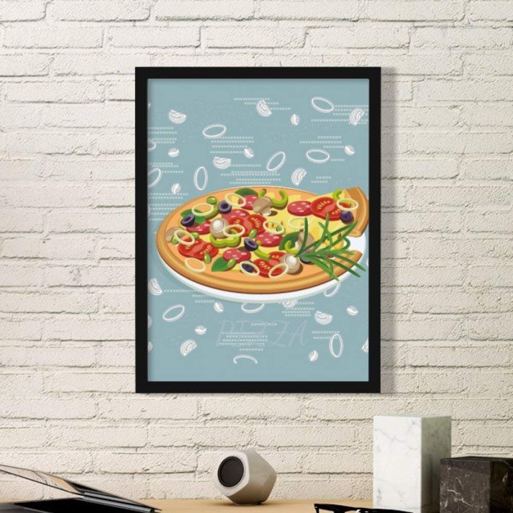 Cadre photo bois noir petit format pour décorer un coin repas italien
