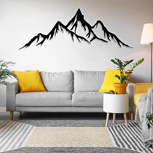 Miniatura 6 de fayholy Arte de pared de montaña de metal, decoración de montaña, arte de pared de metal, letreros de montaña, colgante de pared, regalo de