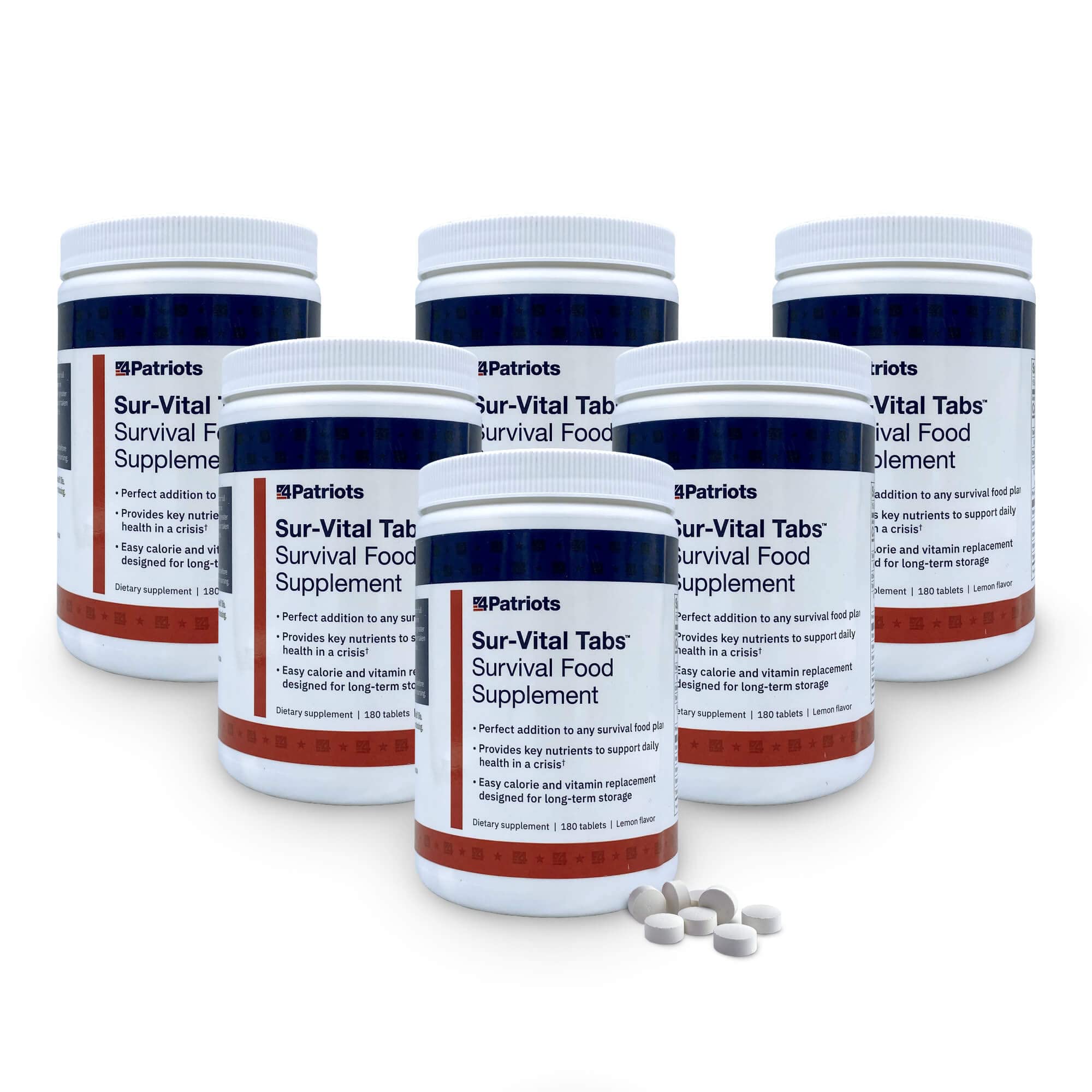 4Patriots Sur-Vital Tabs: Chewable Survival Vitamin, 25-Year Shelf Life, Multivitamin, 90 Day Supply