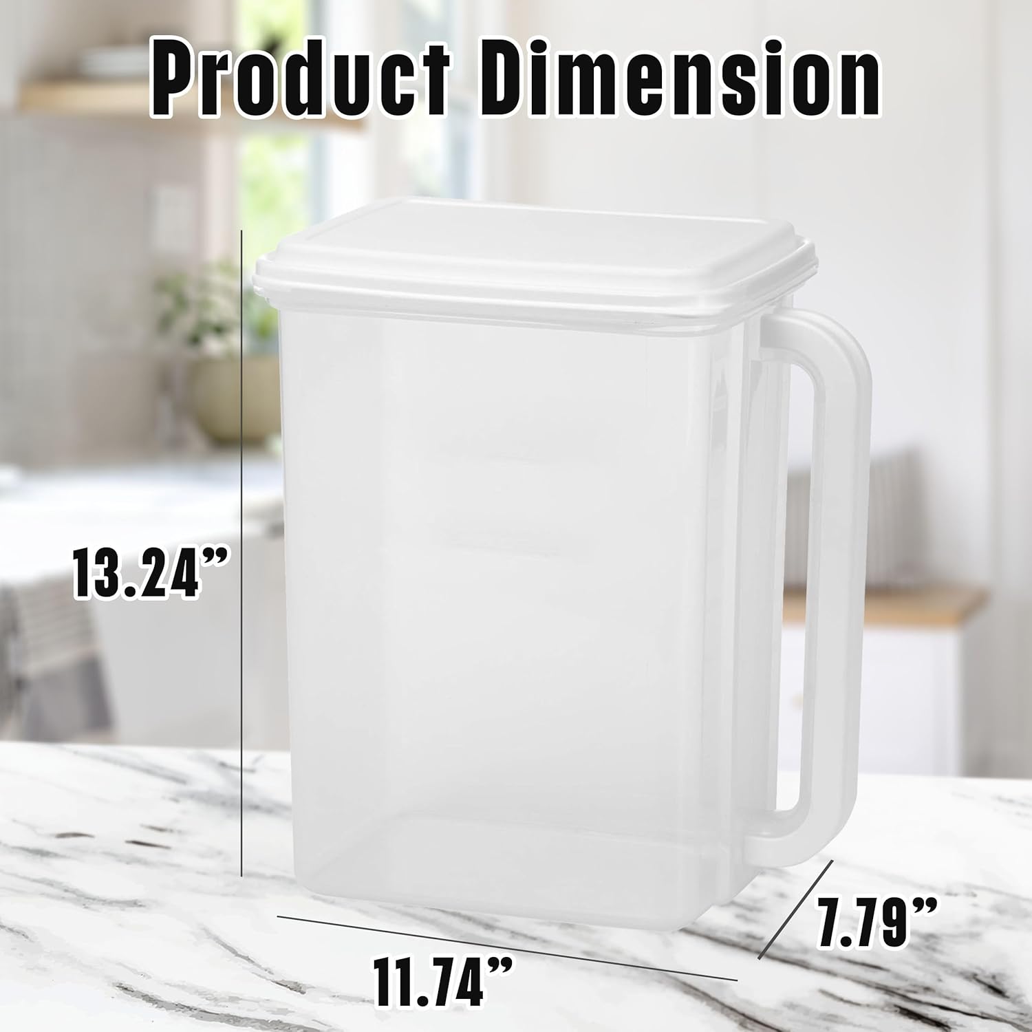 Buddeez Airtight Storage Dispenser - Easy Pour Spout for Cereal and Dry Food - BPA Free 46 Cup White/Clear