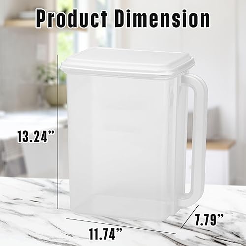 Miniatura 3 de Buddeez Dispensador de almacenamiento hermético, boquilla fácil de verter para cereales y alimentos secos, sin BPA, 46 tazas, blanco/transparente