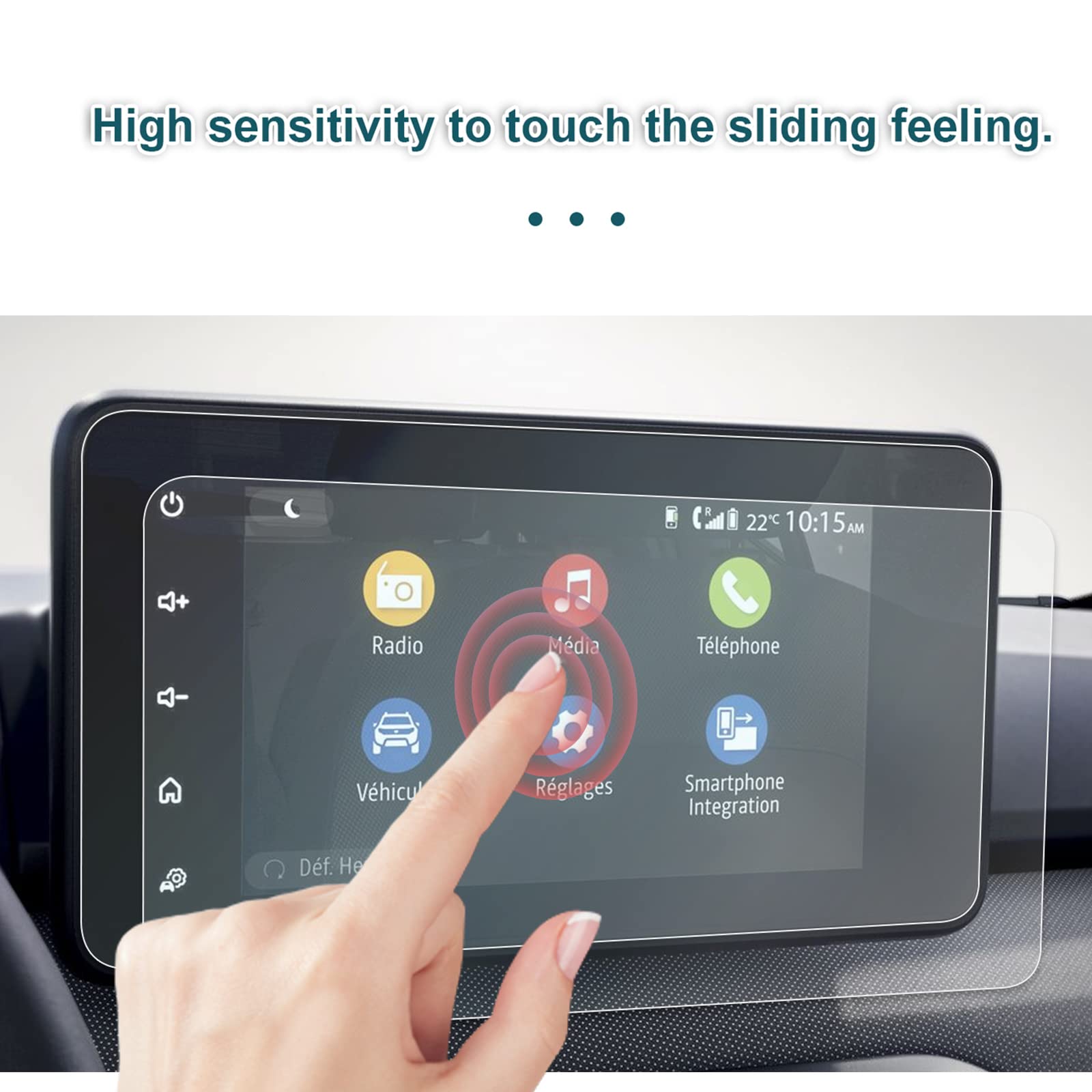 YEE PIN 2 pezzi compatibili con 8 pollici Dacia Duster 2022 2023+ Nano-Film Navigation Pellicola Protettiva GPS Dacia Duster Pellicola Protettiva Navi Pellicola Protettiva Antigraffio Trasparente