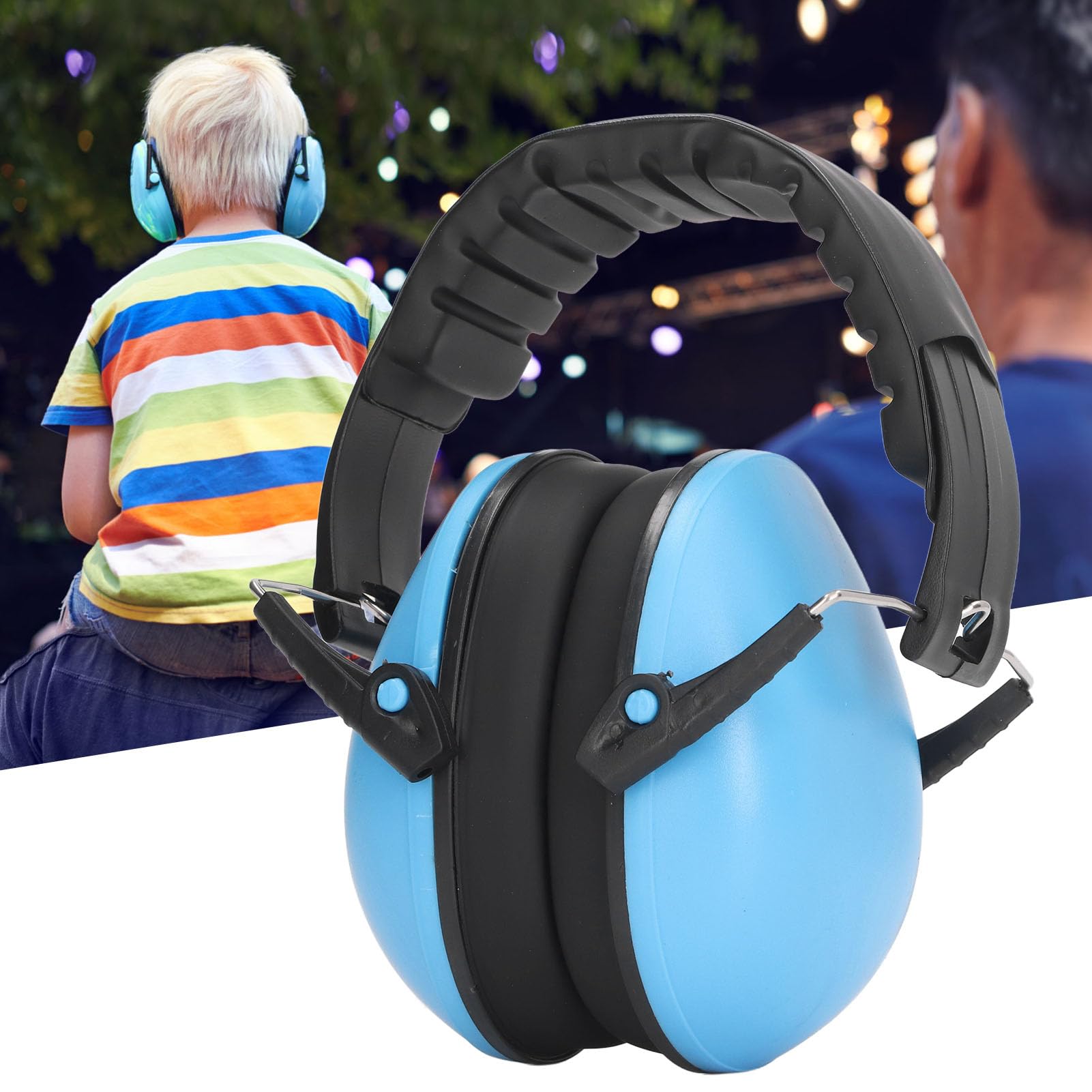 ANGGREK Hearing Earmuff, Soundproof Blue NRR 21DB Sturdy Shell Tight Sealing Breathable Noise Reducing Ear Muff for Shooting