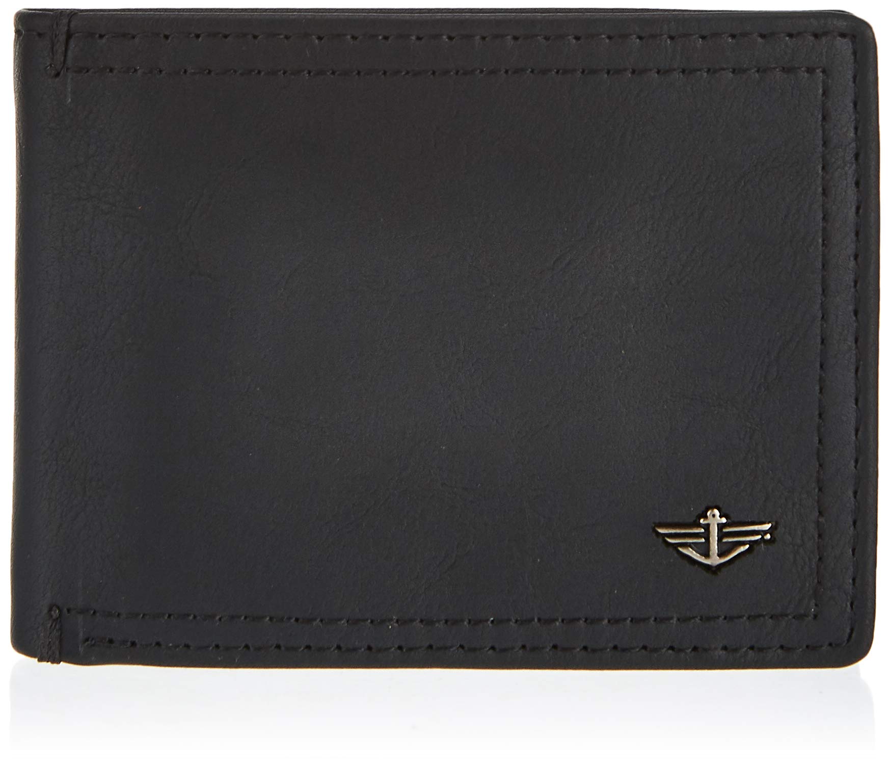 DOCKERS Men's Bifold Leather Wallet-Thin Slimfold Extra Capacity