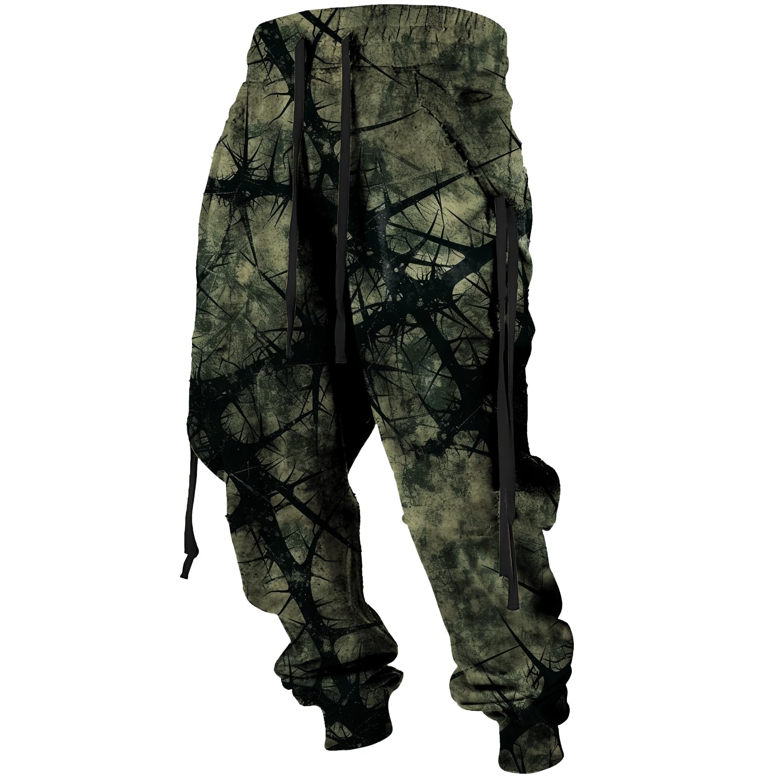 Mens Western Aztec Pants Vintage Drawstring Fall Sweatpants with Pocket Cool Graphic Bagg…