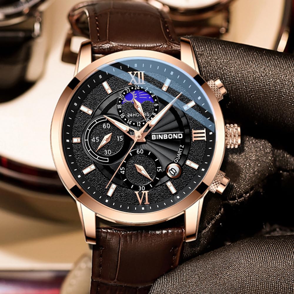 Relógio Masculino Pulseira de Couro Dial com Mão de Lua e Design Elegante Luxo Negócios para Homens com Luminoso Relógio para Homens em promoção! Veja a oferta e mais achadinhos de Relógios de pulso 4 Hoje é o melhor dia para comprar Relógio Masculino Pulseira de Couro Dial com Mão de Lua e Design Elegante Luxo Negócios para Homens com Luminoso Relógio para Homens com aquele preço maroto! Promoção! Aproveite a oferta! 4