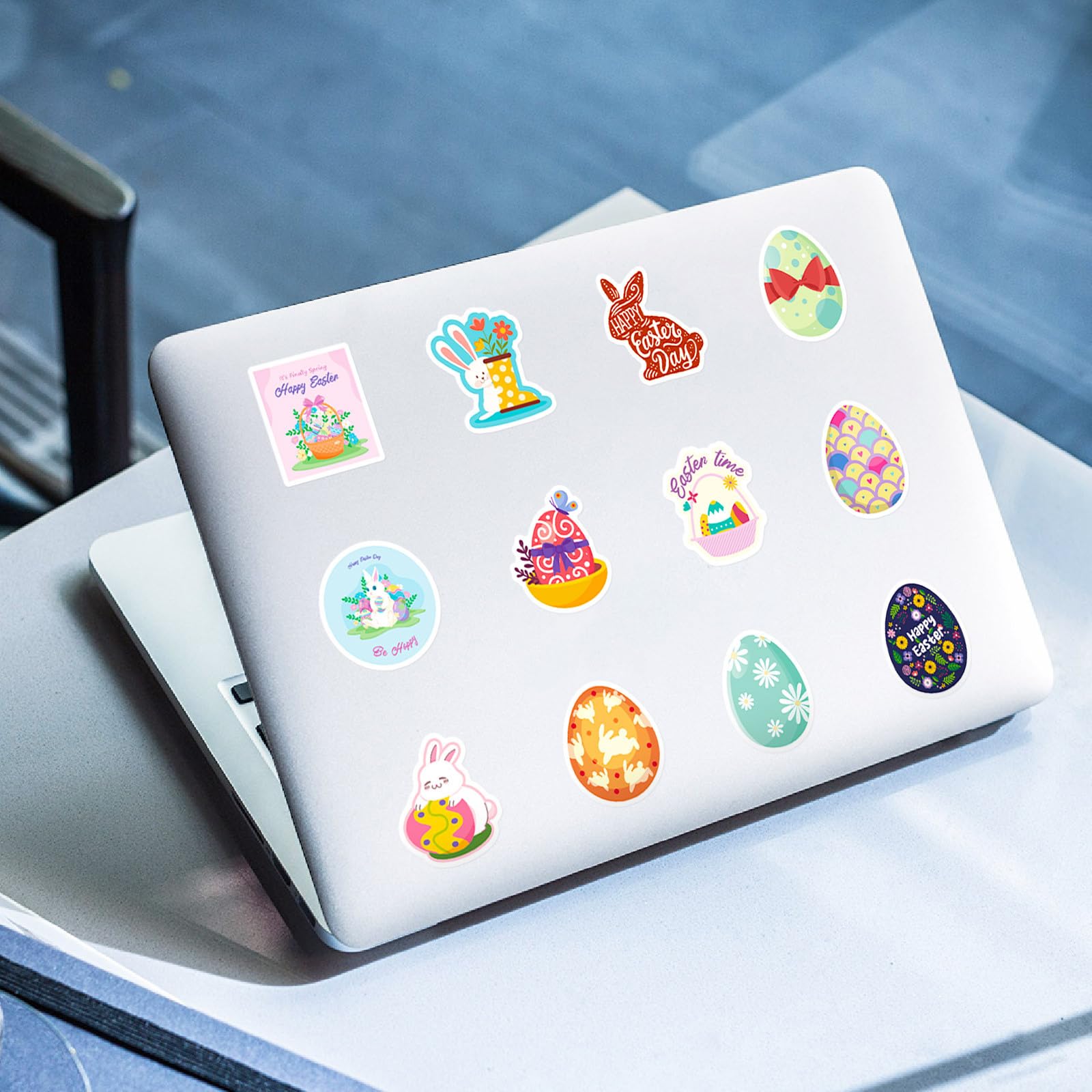50 Autocollants De Lapin De Pâques – Waterproof, Repositionnables, Pour Bouteilles Et Skateboards
