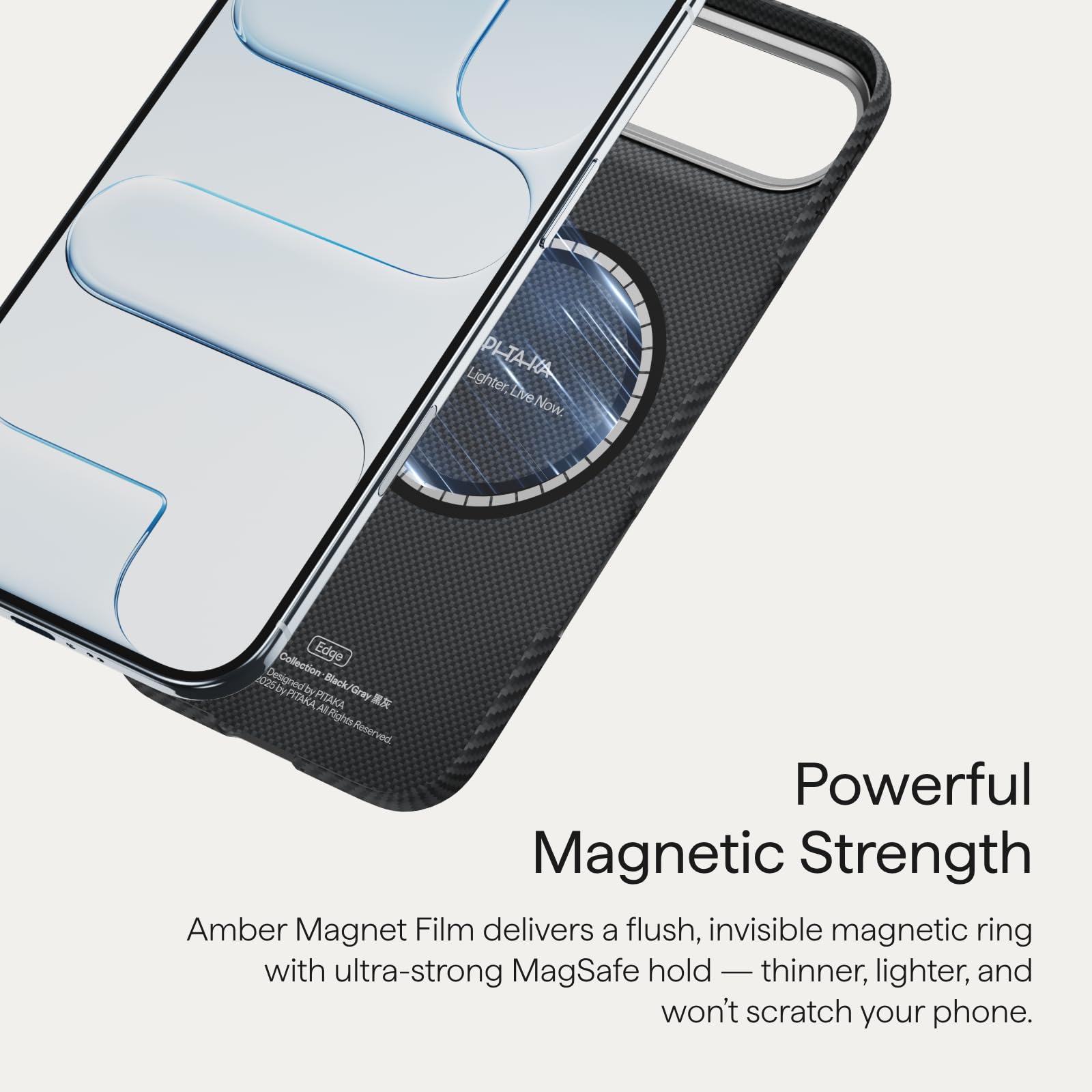 PITAKA iPhone 17 Air用 ケース 黒/グレー Pitaka for iPhone 17 Air Case 6.5