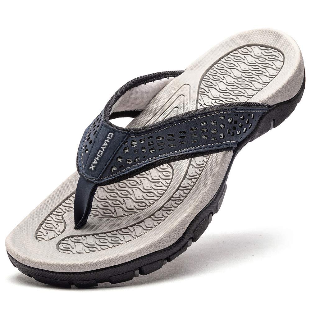 ChayChax Infradito Uomo Scarpe da Spiaggia e Piscina Antiscivolo Sandali Sportivi Pantofole Ciabatte da Mare Gomma Suola per Sostegno dell'Arco