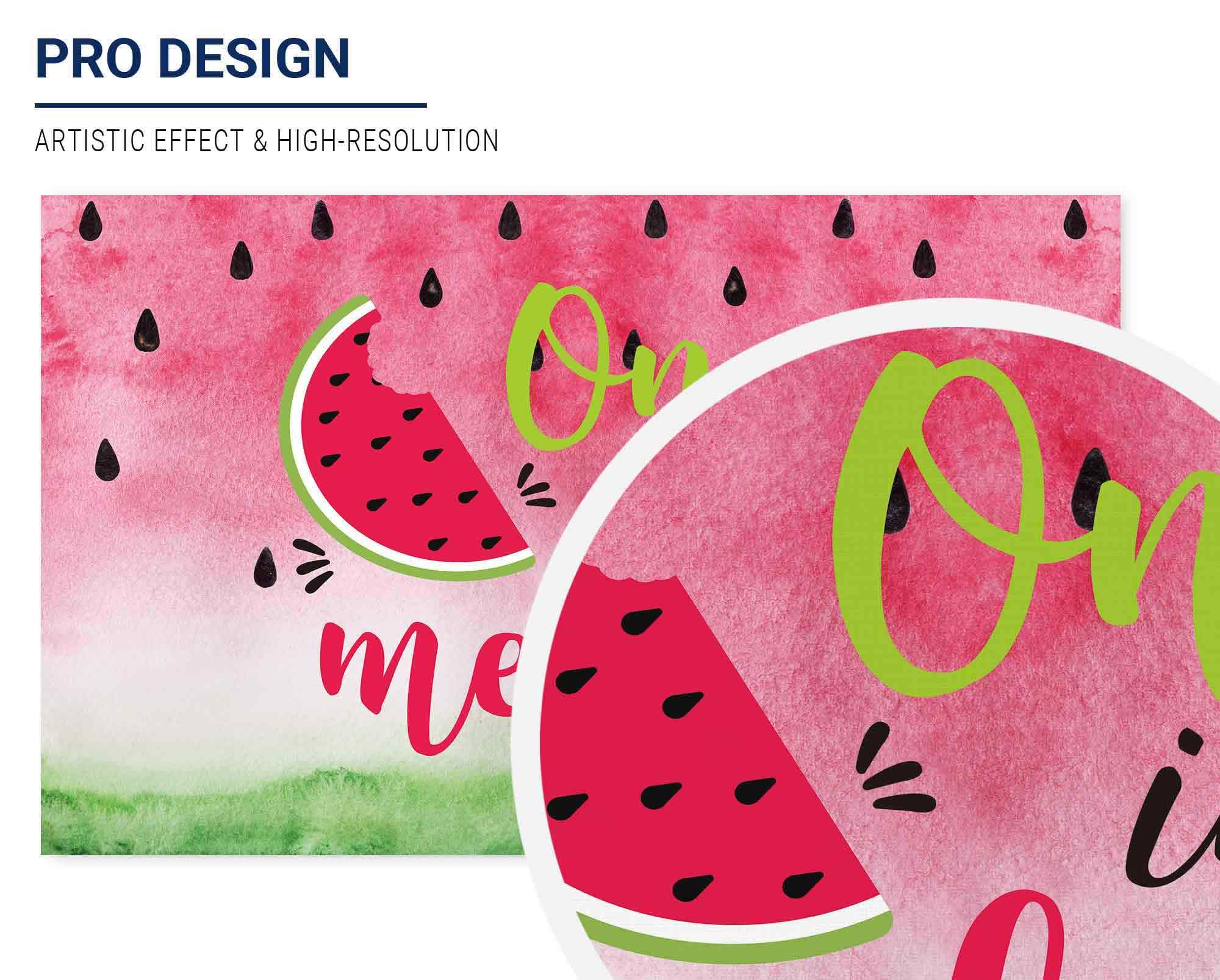 Allenjoy One in a Melon Watermelon Backdrop for Kids Girls 1st Birthday Party Infant Newborn Baby Shower Photography Background Summer Twotti Frutti Party Banner Cake Table Decors Photo Props