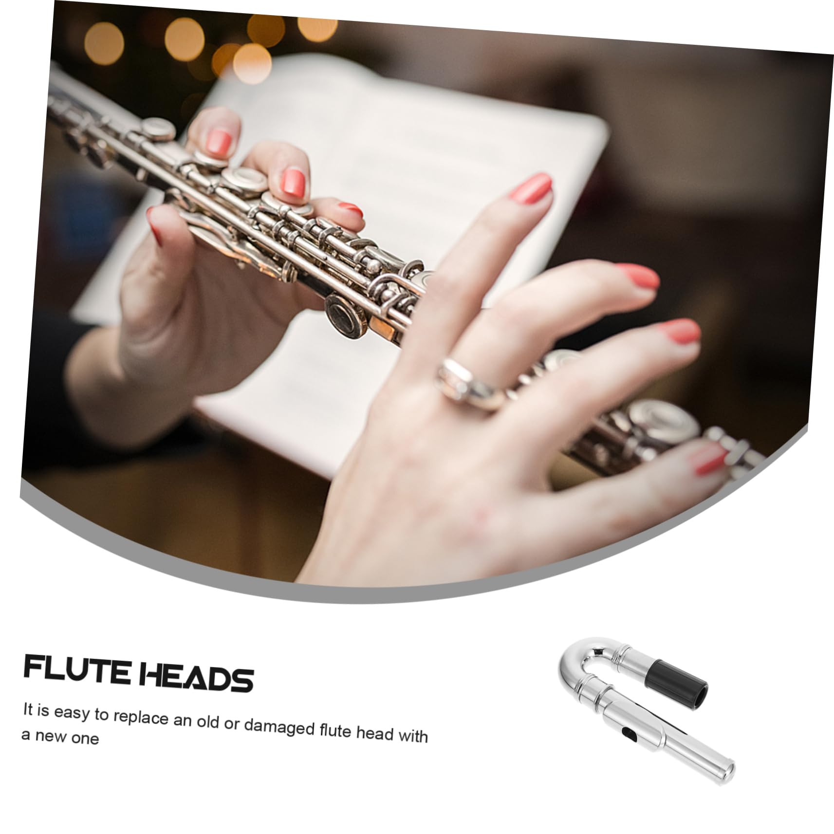 ibasenice 1pièce Embouchure De Flûte Créative Accessoire Pratique Pour Instruments à Vent Remplacement Exquis Et Compatible Avec Flûtes Standard Pour Pratique Et Performances