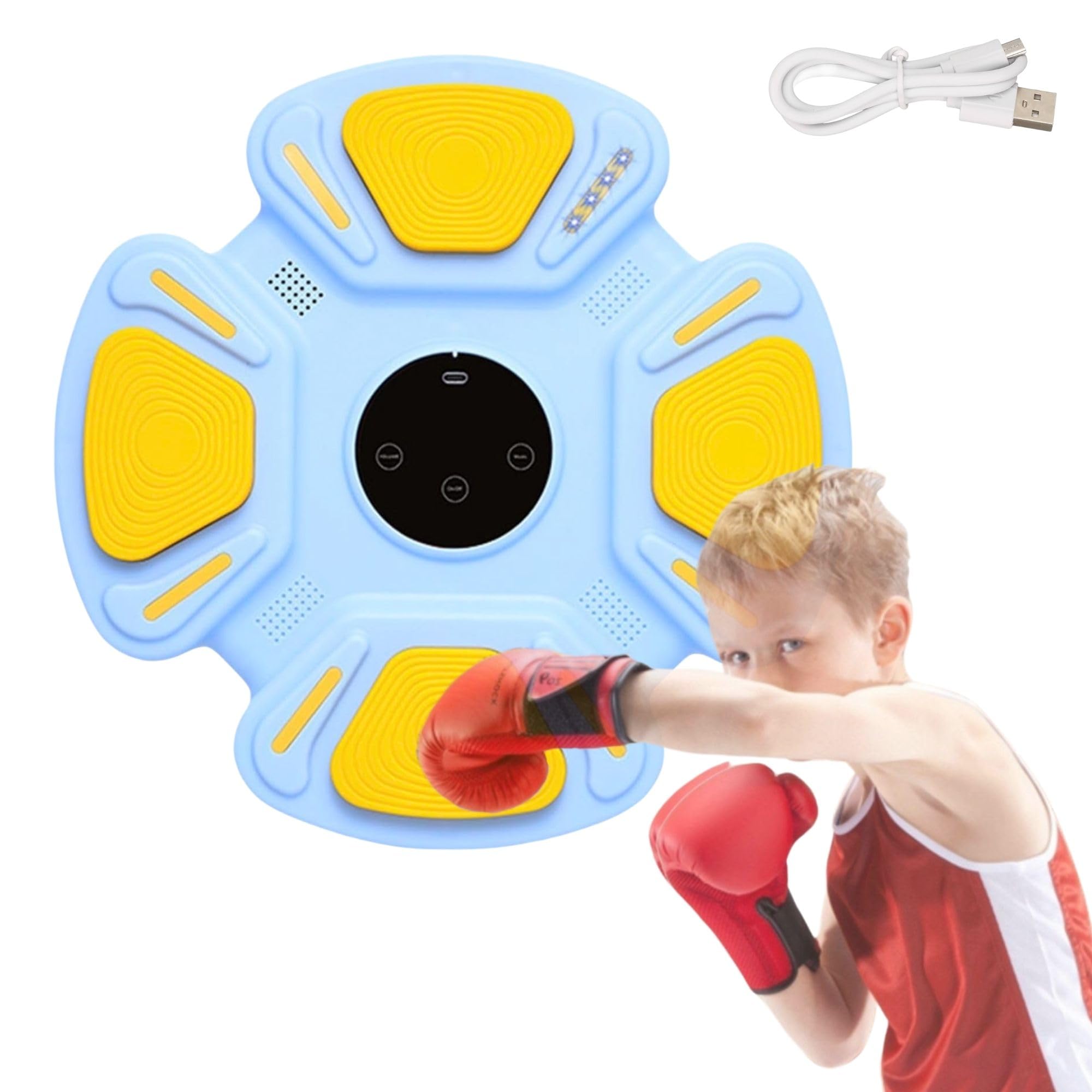 Máquina de Entrenamiento de Boxeo Musical con LED Vicyol S&D para Pared, 32x32cm