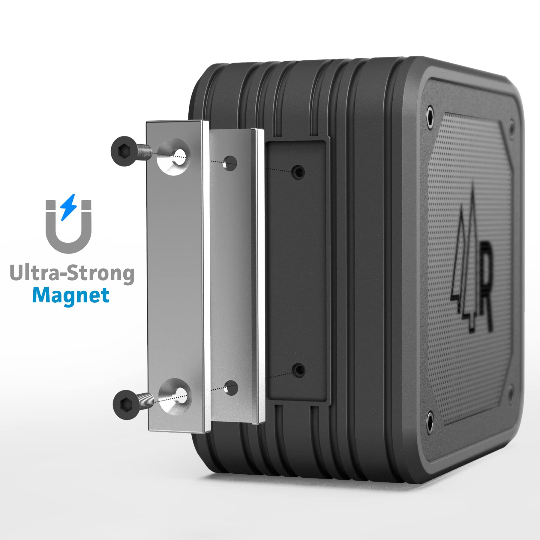 Altoparlante magnetico wireless Bluetooth per golf cart con custodia protettiva in EVA (impermeabile IPX6) con supporto magnetico per barra – portatile per viaggi, siti di lavoro e golf (2)