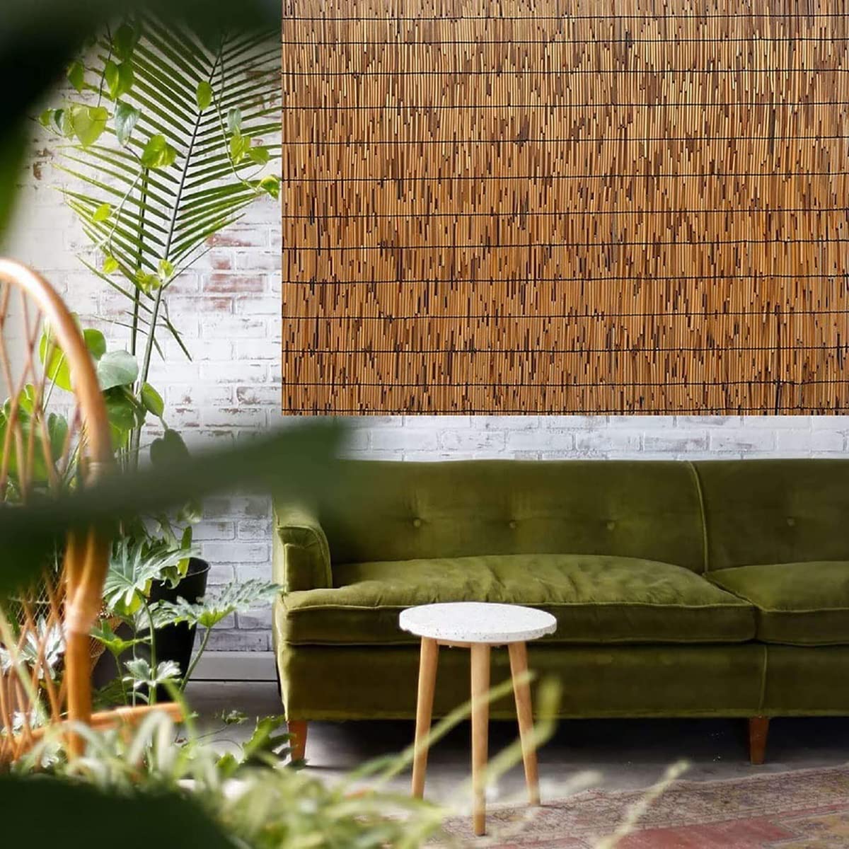 Ogrodzenia ogrodowe rolki naturalne ogrodzenie panele tarasowe dekoracje domowe balkon ochrona prywatności ekran zewnętrzny bambusowy ogrodzenie ekranu (rozmiar: 100 cm x 700 cm (3,3 stopy x 23