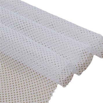 Mesh Fabric Large Mesh Cloth Mesh Screen Polyester DIY Clothes Pants Screen Indoor Decoration 35.4 x 63.0 inches 90 x 160 cm White
