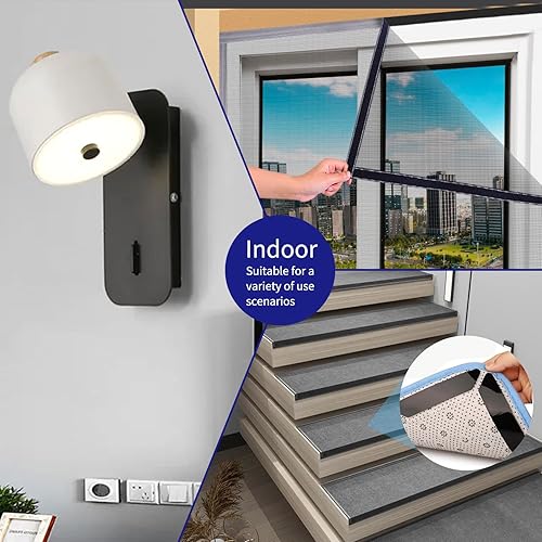 Miniatura 5 de Art3d - Rollos de velcro adhesivo de 10 pies x 2 pulgadas, con parte trasera adhesiva, tira de doble cara, resistente