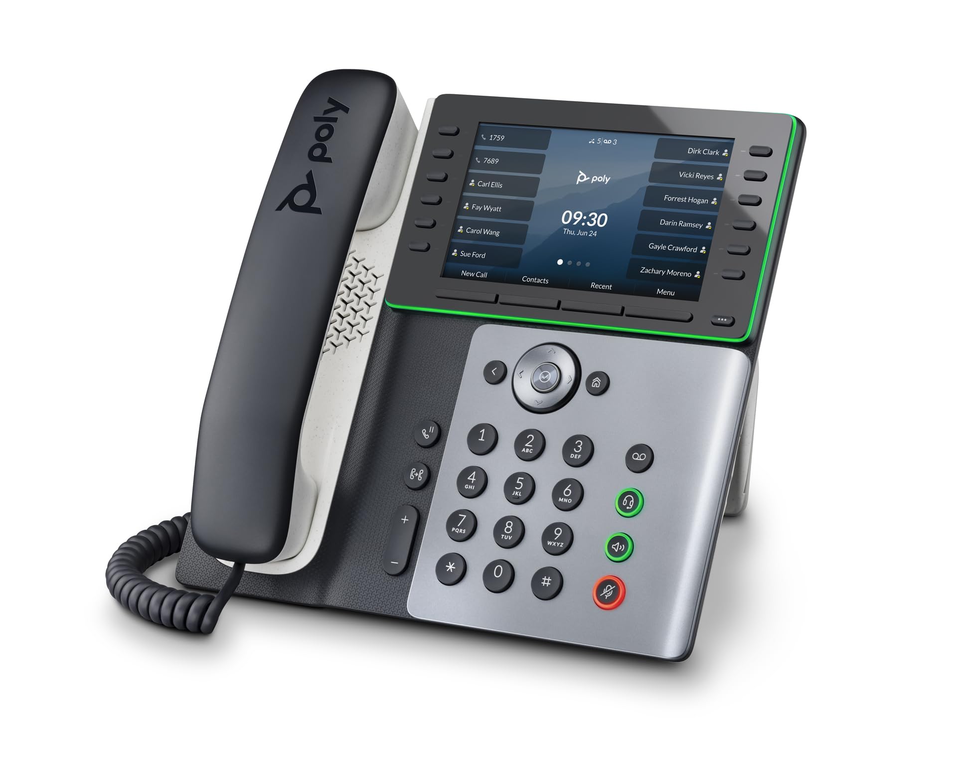 POLY Edge E550 telefono IP Nero 12 linee IPS Wi-Fi