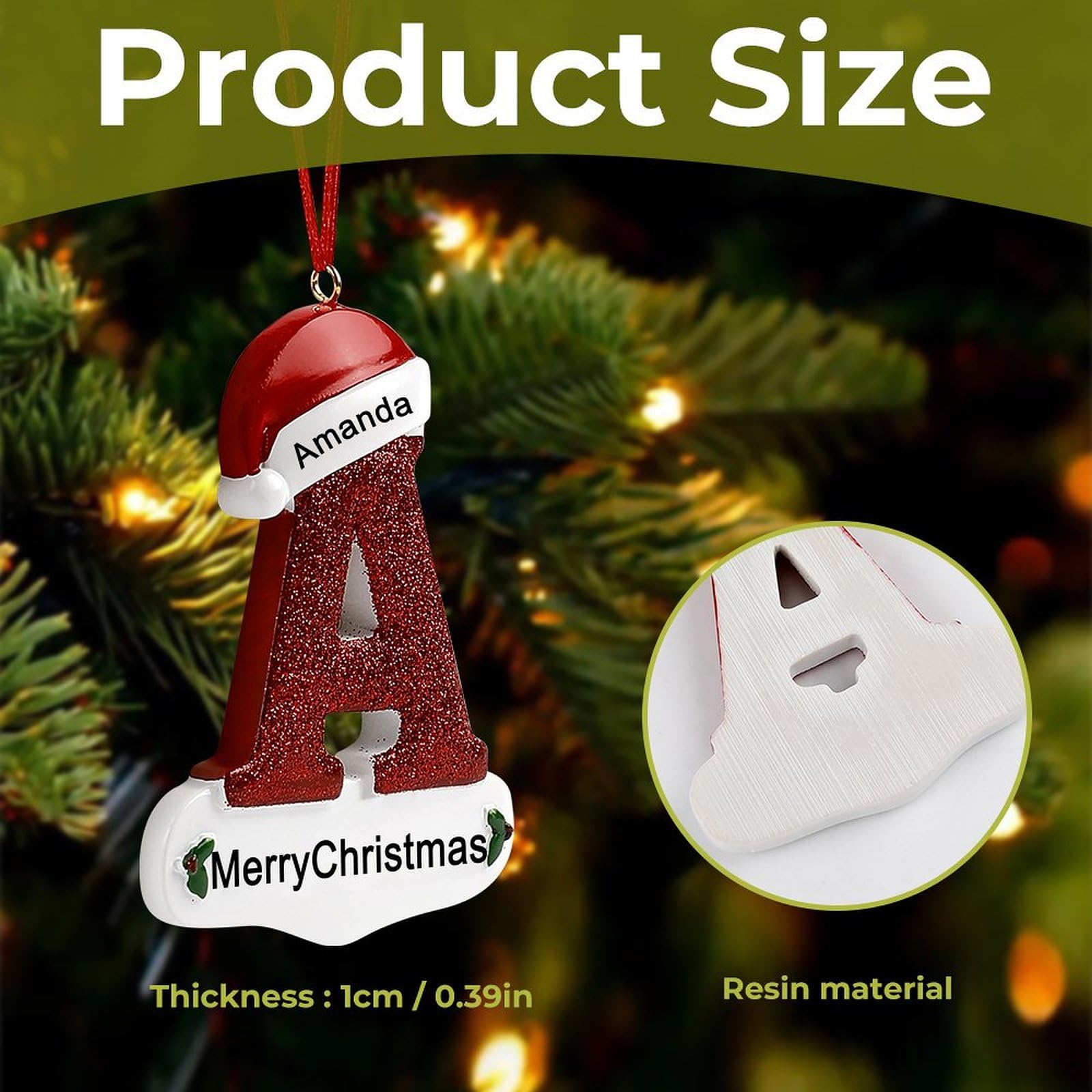 Adornos Navideños Personalizados , Decoración Para El árbol De Navidad,  Adornos Personalizados Con Nombre Cortado Con Láser, Etiquetas De Regalo Navideñas  Personalizadas Con Año Y Nombre. - México Adorno Arbol Navidad Personalizado, image size:1600x1600