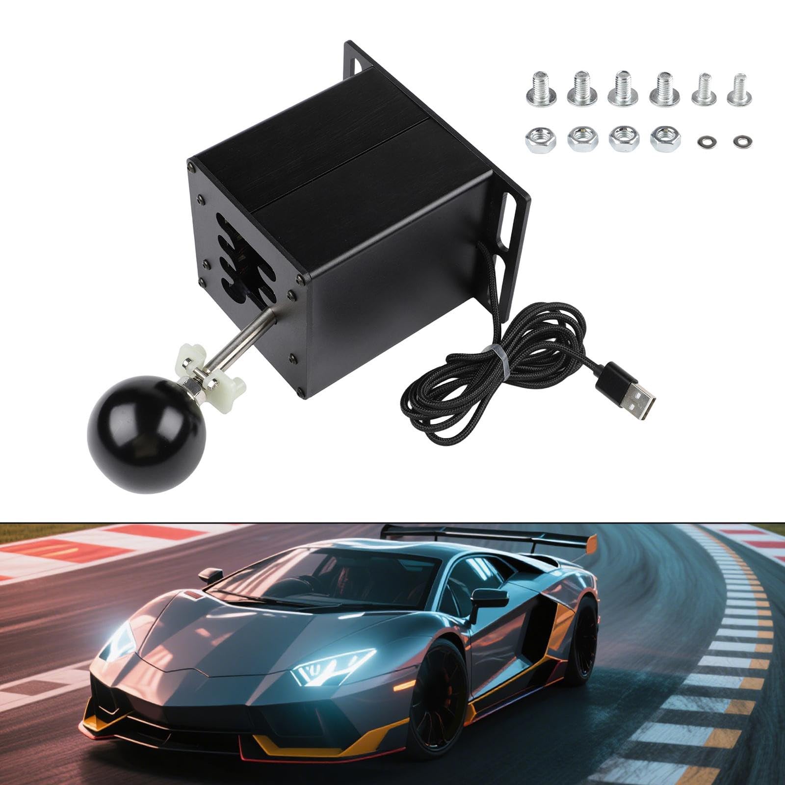 Lapiglo Levier de vitesse H 8 vitesses en aluminium compatible avec Logitech G29 G27 G25 et Thrustmaster T300 T500 Sim Racing Wheel