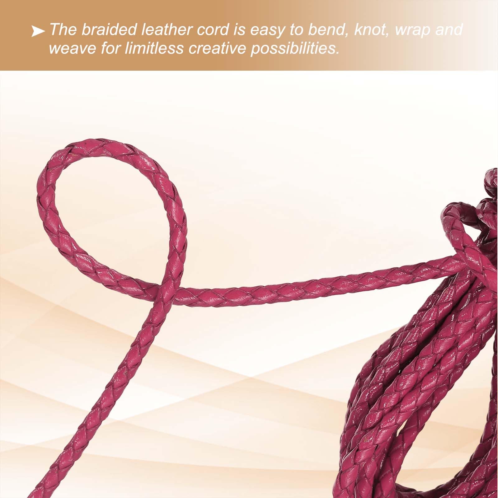 PATIKIL Round Braided Leather Cord - Image 4